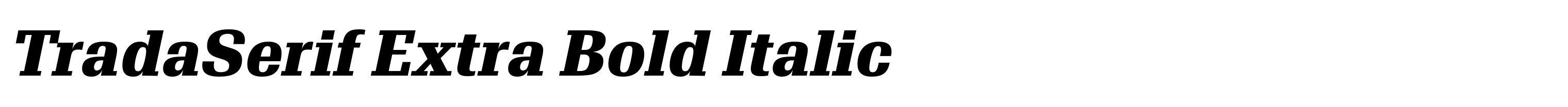 TradaSerif Extra Bold Italic